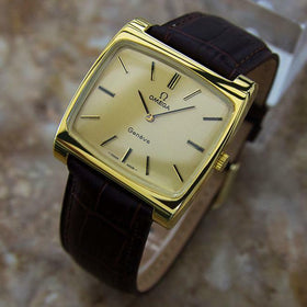 Omega Geneve Swiss Made Manual Cal 620 Gold Plated Mens 1960s Watch