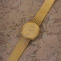 Elgin Swiss Made 1980s Mens Luxury 30mm Gold Plated Men's Quartz Dress Watch