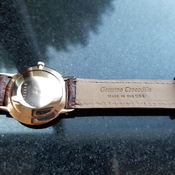 JAEGER LECOULTRE Men's 18K Solid Rose Gold Manual Hand-Wind, c.1960s Swiss