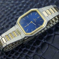 Omega Swiss Lady Deville Gold Plated Stainless Quartz Dress Watch c1980