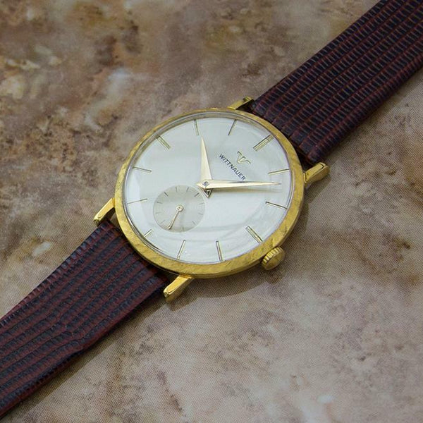 Wittnauer Swiss Made Mens 1960s Manual 14k Gold Men's Luxury Dress Watch