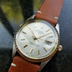 ROLEX Men's 18K Gold & SS Oyster Perpetual Date 15053 Automatic, c.1981