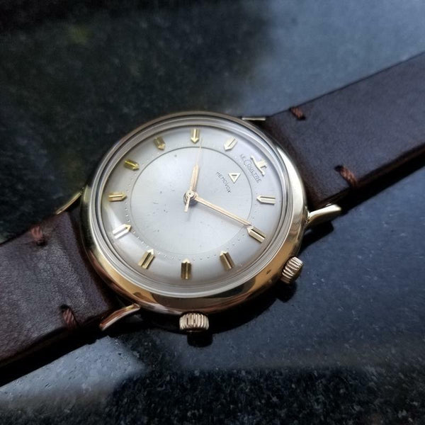 LECOULTRE Men's 10K Gold-Filled Memovox 3025 Alarm Hand-Wind, c.1950s Swiss