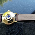 Longines Conquest Automatic Vintage 18k Yel Gold 1960s Mens Watch on Croc