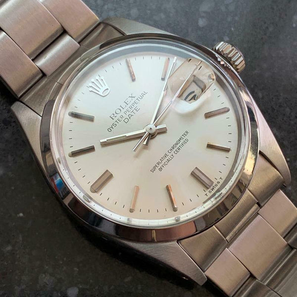 ROLEX Men's Oyster Perpetual Date 1500 Automatic c1969 Swiss All Original