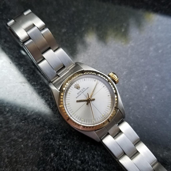 ROLEX 18K Gold & SS Ladies Oyster Perpetual 6724 Automatic c.1976 Swiss