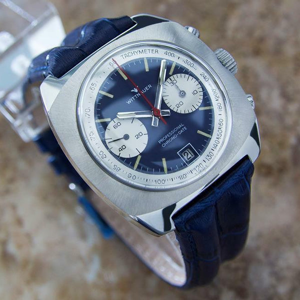 Wittnauer Professional Chrono Date Men's Manual 1970 Swiss Made Chronograph