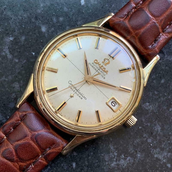 OMEGA Men's 18K Gold Constellation Calendar Automatic w/Date c.1960s Swiss