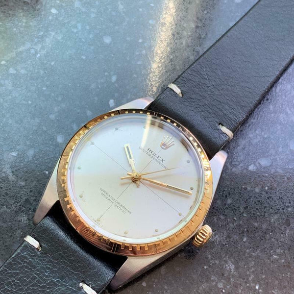 ROLEX Men's 18k & ss Oyster Perpetual 1038 Automatic, c.1969 Vintage