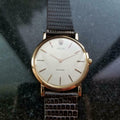 ROLEX Men's 18k Rose Gold Geneve 9577 Coin Edge Case c.1960s Swiss Vintage