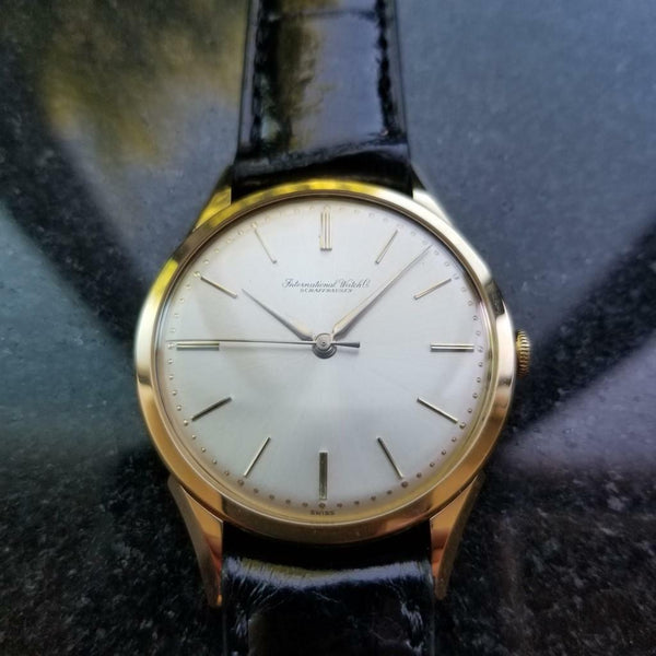 IWC Men's 18K Solid Gold Manual Hand-Wind Dress Watch c.1970s Swiss Luxury