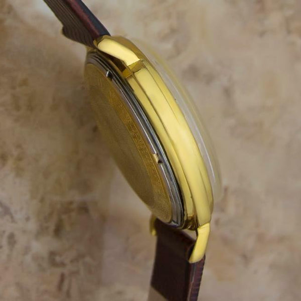 Bulova M8 1960s Swiss Made Mens Vintage Automatic Gold Plated Dress Watch