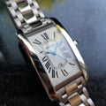 CARTIER Men's 18K White Gold Tank Americaine XL 1741 Automatic c.2000s