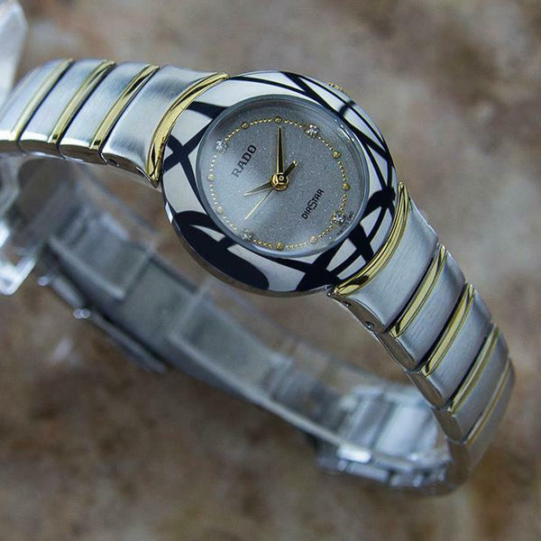 Rado Diastar Ladies 2000 Luxury Tungsten and Stainless St Quartz Dress Watch