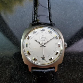 ZENITH 28800 Automatic w/ Date c.1960s Rare Mens Swiss Vintage Watch