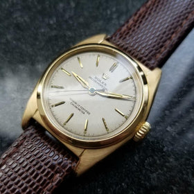 ROLEX Midsize 18K Solid Gold Oyster Perpetual 6050 Automatic, c.1948 Swiss