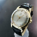 Omega 1960s Solid 14k Gold Swiss 34mm Automatic Bumper Mens Vintage Watch