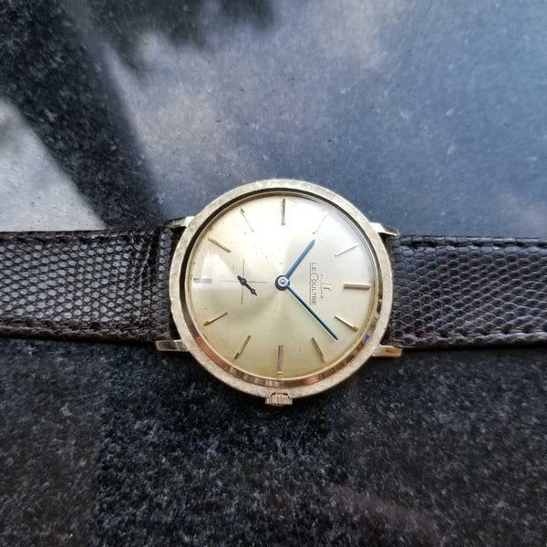 LECOULTRE Men's 14K Solid Gold Manual Hand-Wind Dress Watch, c.1960s Swiss