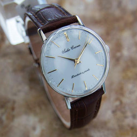 Seiko Cronos Mens 1950s Vintage Manual Stainless Steel Dress Watch Q45