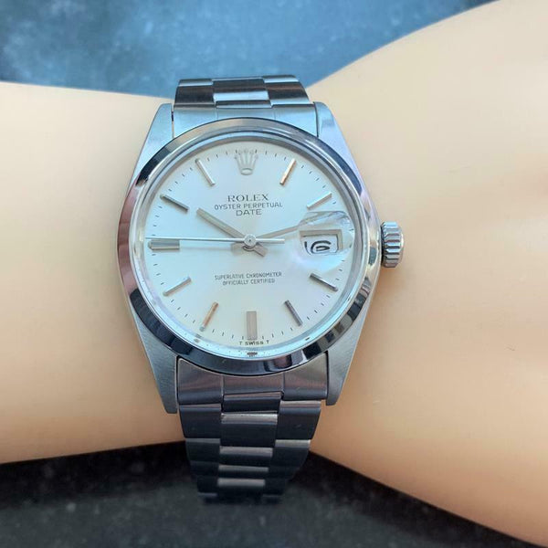 ROLEX Men's Oyster Perpetual Date 1500 Automatic c1969 Swiss All Original