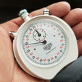 HEUER Trackmaster 1/10 Second Timer Stopwatch, Vintage Swiss Made c.1970s