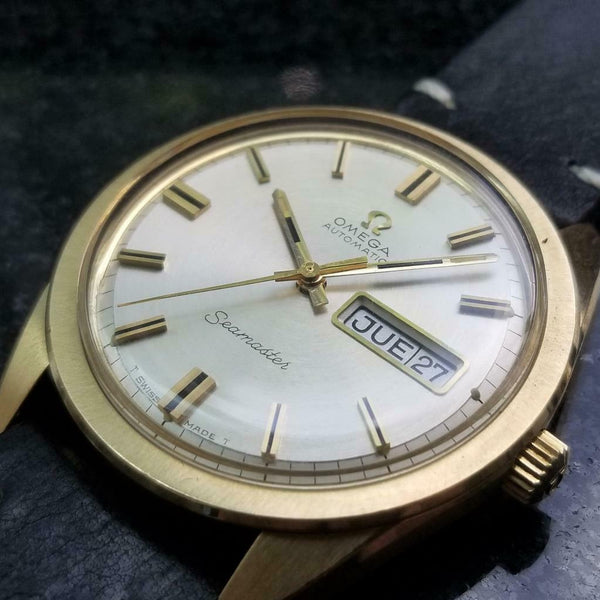 OMEGA Men's 18k Gold Seamaster Day Date Automatic, c.1968 Swiss Vintage