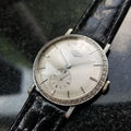 LONGINES Men's 18K White Gold Diamond Dress Watch c.1970s Swiss Luxury