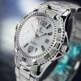 ElCanto New Mens Luxury Diver 42mm Stainless Steel Quartz Watch c2015