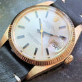 ROLEX Men's 14K Gold Oyster Date 1503 Automatic, c.1978 Swiss Vintage