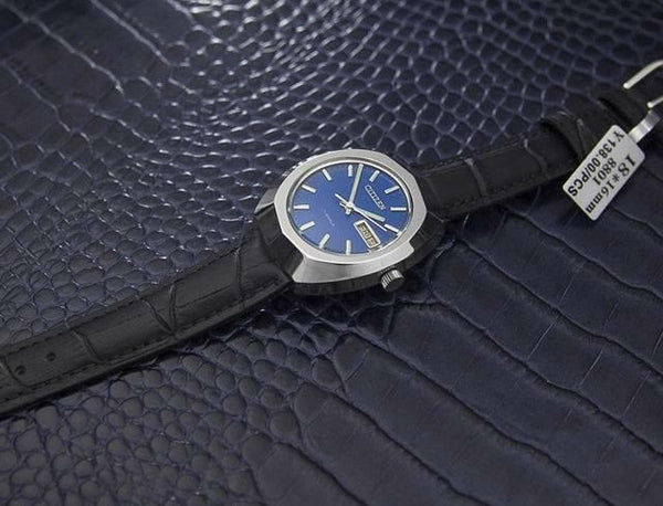 Citizen Vintage Mens Blue 17 Jewels Manual Wind 1970s Japanese Watch