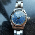 ROLEX Ladies Oyster Perpetual 6723 Automatic Blue Dial c.1973 All Original