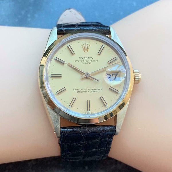 ROLEX Men's Oyster Perpetual Date 1550 Automatic, c.1980 Swiss Luxury