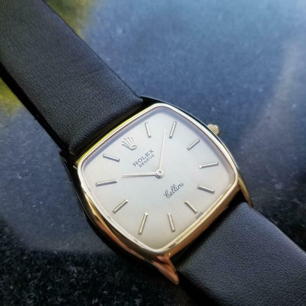 ROLEX Men's 14K Solid Gold Cellini 3805 Hand-Wind Dress Watch c.1970s