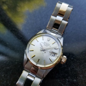 ROLEX Ladies Oyster Perpetual Date 6516 Automatic Stainless Steel c.1966