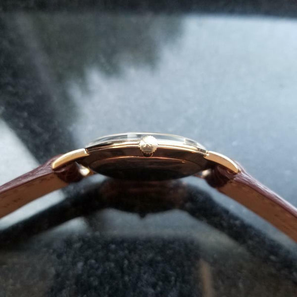 JAEGER LECOULTRE Men's 18K Solid Rose Gold Manual Hand-Wind, c.1960s Swiss