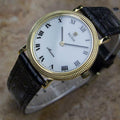 Waltham Vintage 1980s Mens Manual Swiss Made Manual Gold Plated Dress Watch