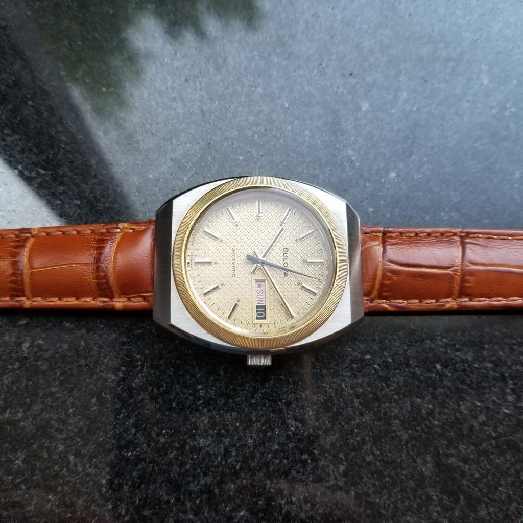 BULOVA Men's Watch 1980's Gemini Valjoux Chronograph in 18K YG