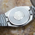 Technos Luxury Stainless Steel 35mm Quartz 1980s Swiss Made Mens Dress Watch