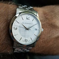 BURBERRY Men's All-Stainless Steel BU1308 Quartz w/Date 37mm, c.2000s Swiss