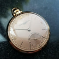 PATEK PHILIPPE Solid 18K Rose Gold 46mm Pocket Watch c.1940s Swiss Luxury