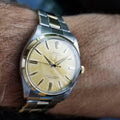 Rolex Oyster Perpetual 6564 Vintage 1956 14k & SS 33mm Mens Swiss Watch