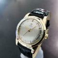 Omega 1960s Solid 14k Gold Swiss 34mm Automatic Bumper Mens Vintage Watch