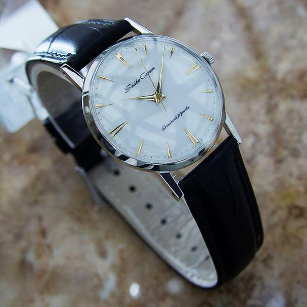 Seiko Crown 1950s Stainless Steel Manual Japanese Collectible Dress Watch