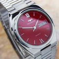 Technos Luxury Stainless Steel 35mm Quartz 1980s Swiss Made Mens Dress Watch