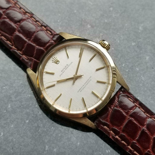 ROLEX Men's Gold Rolex Oyster perpetual 1002 Automatic, c.1956 Swiss