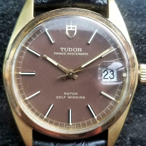 TUDOR Men's Gold-Plated Prince Oysterdate 9050 Automatic c.1960s Swiss