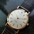 ROLEX Men's 18k Rose Gold Geneve 9577 Coin Edge Case c.1960s Swiss Vintage