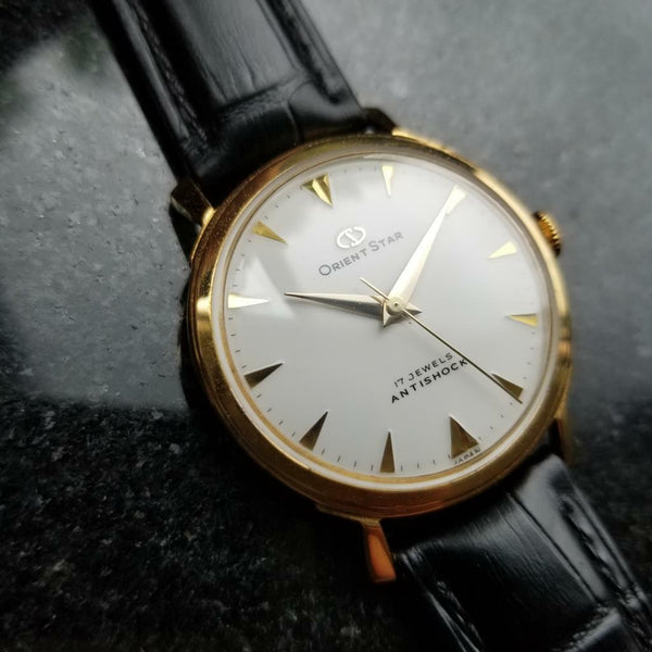 ORIENT STAR Men's Gold-Plated & SS Dress Watch, c.1960s Vintage Japan