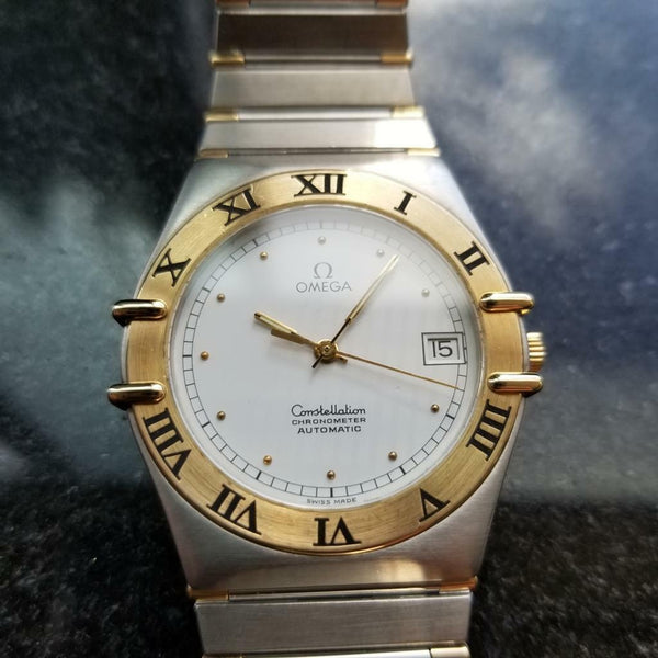 OMEGA Men's Constellation 18K Gold & SS 368.1075 Automatic c.1980s Swiss