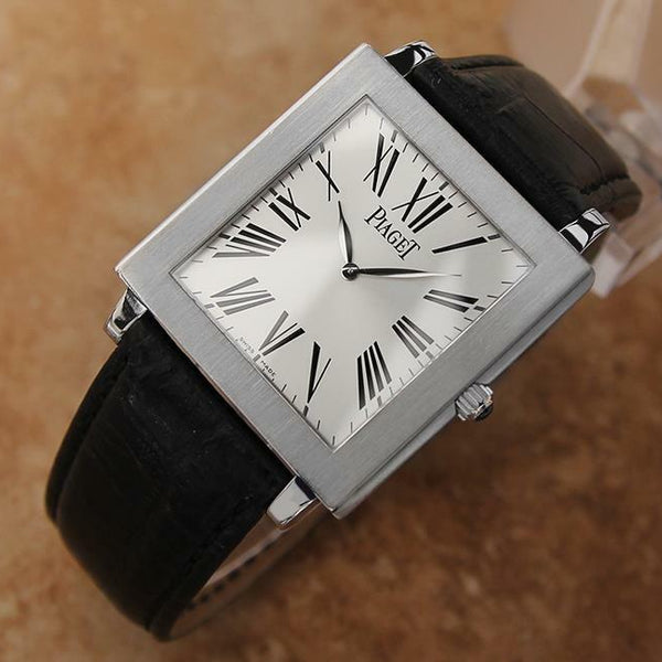 Piaget Protocole Manual 33mm Solid 18k White Gold Luxury c 2000 Dress Watch